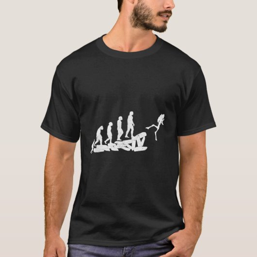 Scuba Dive Evolution Dive Scuba Diver T-Shirt (Vorderseite)