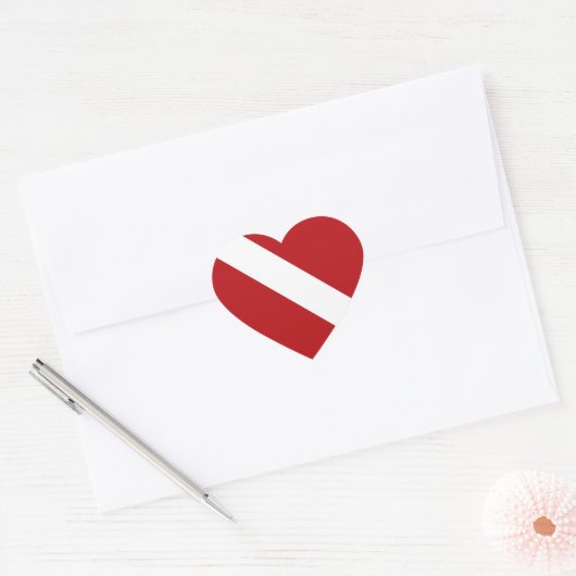 Scuba Dive Flag Herzsticker Herz-Aufkleber (Umschlag)