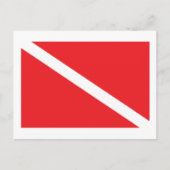 SCUBA Dive Flag Postkarte (Vorderseite)