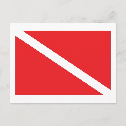 SCUBA Dive Flag Postkarte (Vorderseite)