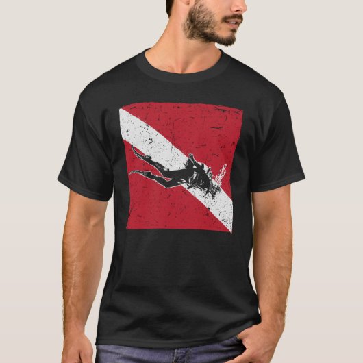 Scuba Dive Flag Scuba für Taucher T-Shirt (Vorderseite)