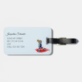 Scuba Dive Meditate Yoga Gepäckmarke Gepäckanhänger (Rückseite horizontal)