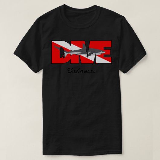 Scuba Dive Reef Bahamas T-Shirt (Design vorne)