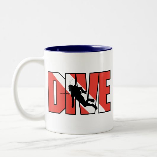 SCUBA Dive Zweifarbige Tasse (Links)