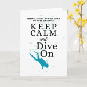 Scuba Diver Behalte Ruhe beim Tauchen Karte (Gelbe Blume)