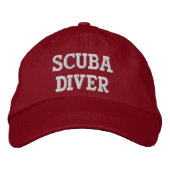 SCUBA DIVER BESTICKTE BASEBALLKAPPE (Vorderseite)