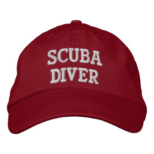 SCUBA DIVER BESTICKTE BASEBALLKAPPE (Vorderseite)