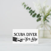 Scuba Diver Business Cards - Coole Vintage Visitenkarte (Stehend Vorderseite)