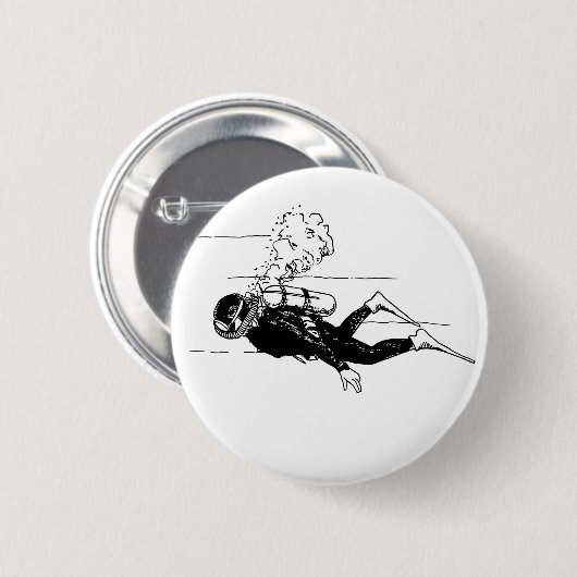 Scuba Diver Button (Vorne & Hinten)
