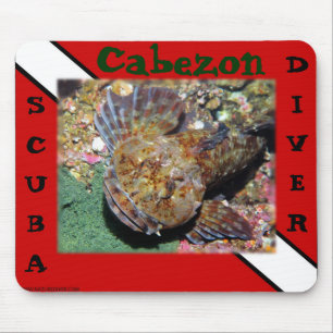 Scuba Diver Cabezon Mousepad