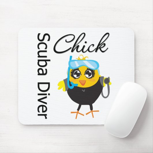 Scuba Diver Chick Mousepad (Mit Mouse)