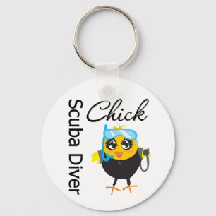 Scuba Diver Chick Schlüsselanhänger