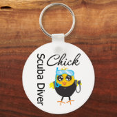 Scuba Diver Chick Schlüsselanhänger (Vorderseite)
