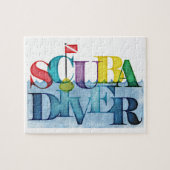 Scuba Diver Colorful Scuba Diving Puzzle (Horizontal)