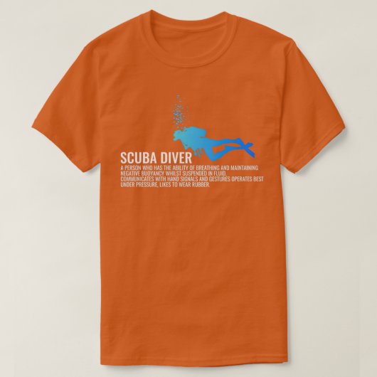 Scuba Diver Definition T-Shirt (Design vorne)