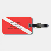 SCUBA DIVER, DIE IN TIEFEN GEWÄSSERN UNTERSCHIEDEN GEPÄCKANHÄNGER (Rückseite horizontal)