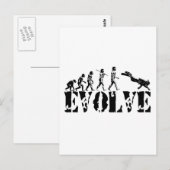 Scuba Diver Diver Evolution Sportart Postkarte (Vorne/Hinten)