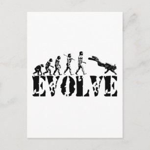 Scuba Diver Diver Evolution Sportart Postkarte