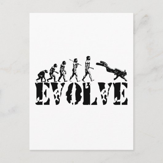 Scuba Diver Diver Evolution Sportart Postkarte (Vorderseite)
