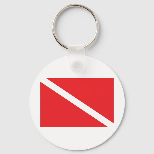 SCUBA Diver Down Flag Schlüsselanhänger (Vorderseite)