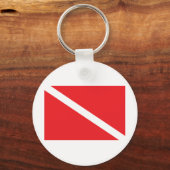 SCUBA Diver Down Flag Schlüsselanhänger (Vorderseite)