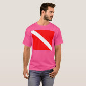 Scuba Diver Down Flag Scuba Diver Schnorcheln Snor T-Shirt (Vorne ganz)