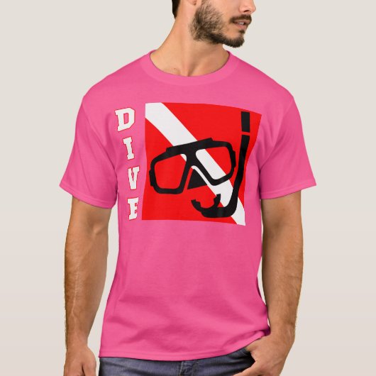 Scuba Diver Down Flag T-Shirt (Vorderseite)