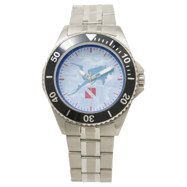Scuba Diver Down Watch Armbanduhr (Vorderseite)