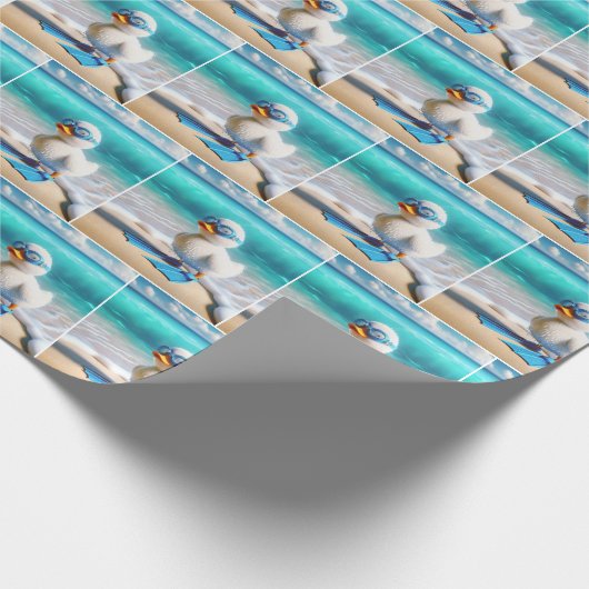 Scuba Diver Duckling Geschenkpapier (Ecke)