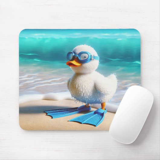 Scuba Diver Duckling Mousepad (Mit Mouse)