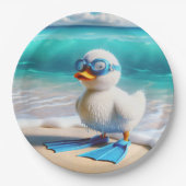 Scuba Diver Duckling Pappteller (Vorderseite)