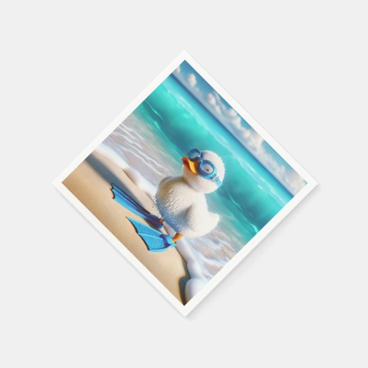 Scuba Diver Duckling Serviette (Ecke)