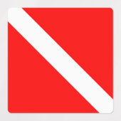 Scuba Diver Etiketten (Design 2)