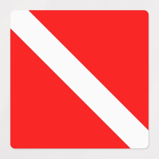 Scuba Diver Etiketten (Design 2)