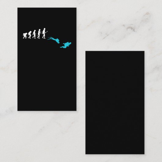 Scuba Diver Evolution Diver Visitenkarte (Vorne/Hinten)