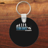 Scuba Diver Evolution Scuba Diving Sportgeschenk Schlüsselanhänger (Vorderseite)