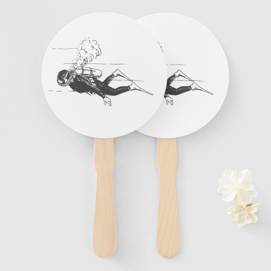 Scuba Diver Fächer (Vorne und Hinten)