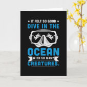 Scuba Diver Funny Dive Slogan Karte (Gelbe Blume)