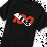 Scuba Diver Geschenk - 100. Tauchgang - Tauchen T-Shirt<br><div class="desc">Große Tauchgeschenk für den Tauchsüchtigen, der diesen Meilenstein von 100 Tauchgängen erreicht hat. Ideal, um Ihren 100. Tauchgang im Sporttauchen, einem Freizeitklub für Unterwasserfotografie oder für Gruppenreisen zu feiern! Das Design des Tauchflags "100" mit Taucherabtrieb & Taucher mit Blasen Silhouette Clip Art Grafik repräsentiert den 100. Tauchschritt. Das ideale Geschenk...</div>