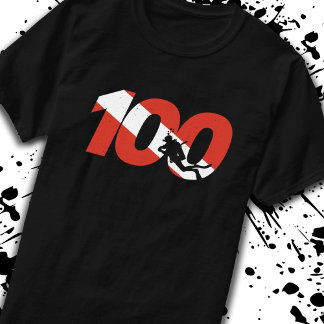 Scuba Diver Geschenk - 100. Tauchgang - Tauchen T-Shirt