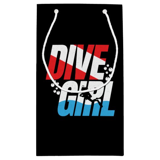 Scuba Diver Geschenk für Frauen, Dive Girl Scuba Kleine Geschenktüte (Rückseite)