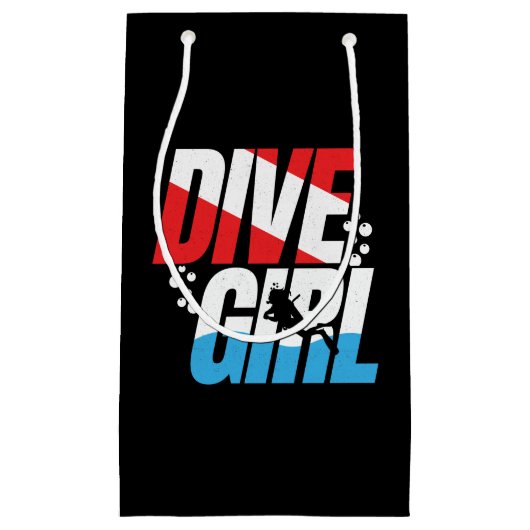 Scuba Diver Geschenk für Frauen, Dive Girl Scuba Kleine Geschenktüte (Vorderseite)