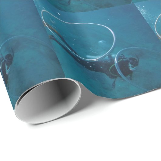 Scuba Diver Geschenkpapier (Rolleneckpunkt)