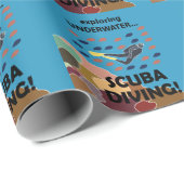 Scuba Diver Geschenkpapier (Rolleneckpunkt)