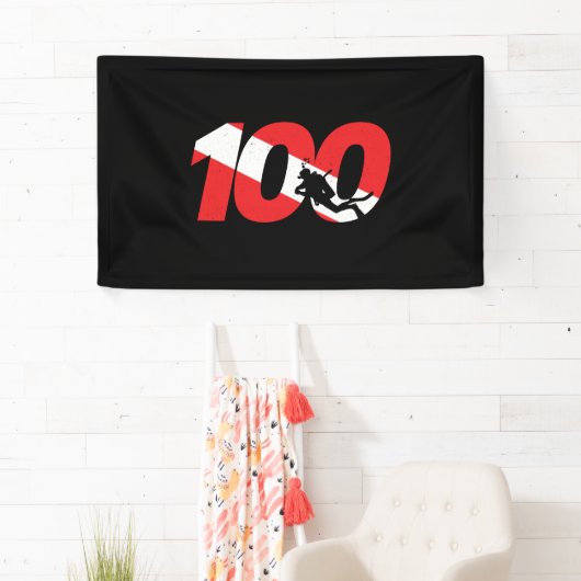 Scuba Diver Gift - 100. Dive Down - Scuba Banner (Insitu)