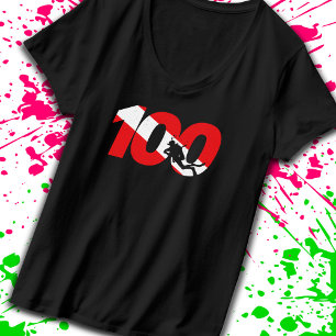 Scuba Diver Gift 100th Dive Scuba Diving Milestone T-Shirt