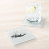 Scuba Diver Glasuntersetzer (Schrägansicht)