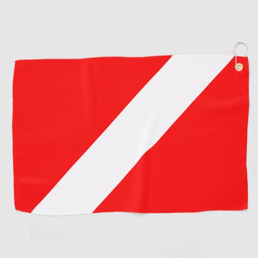Scuba Diver Golfhandtuch (Horizontal)