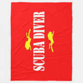 SCUBA DIVER (HORIZONTAL) FLEECEDECKE (Vorderseite)