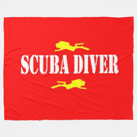 SCUBA DIVER (HORIZONTAL) FLEECEDECKE (Vorderseite (Horizontal))